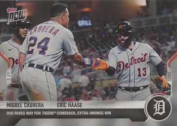 2021 Topps Now #565 Miguel Cabrera / Eric Haase Front