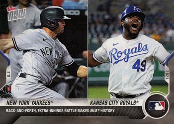 2021 Topps Now #638 New York Yankees / Kansas City Royals Front