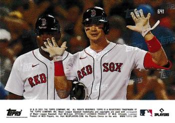 2021 Topps Now #641 Boston Red Sox Back