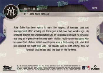 2021 Topps Now #659 Joey Gallo Back