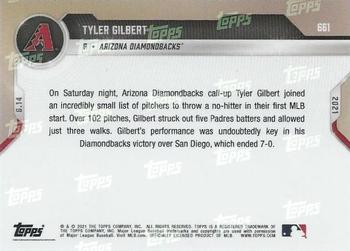 2021 Topps Now #661 Tyler Gilbert Back