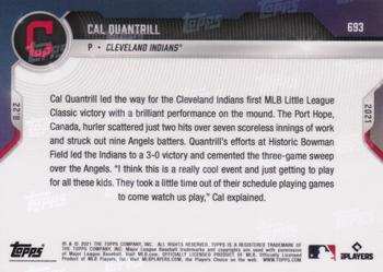 2021 Topps Now #693 Cal Quantrill Back