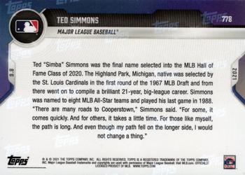 2021 Topps Now #778 Ted Simmons Back