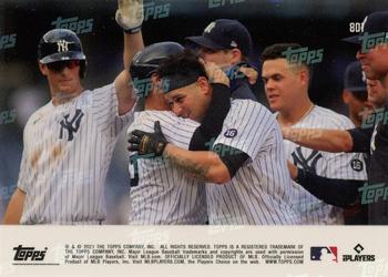 2021 Topps Now #801 Gary Sanchez Back