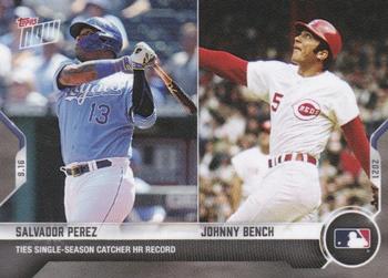 2021 Topps Now #815 Salvador Perez / Johnny Bench Front