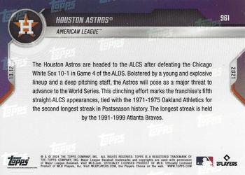 2021 Topps Now #961 Houston Astros Back