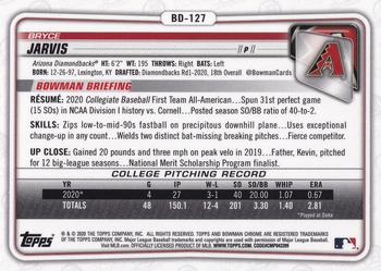 2020 Bowman Draft Sapphire Edition #BD-127 Bryce Jarvis Back