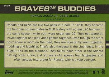 2020 Topps Heritage - Combo Cards #CC-10 Braves Buddies (Ronald Acuña Jr. / Ozzie Albies) Back