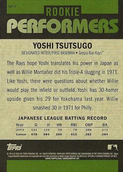 2020 Topps Heritage - Rookie Performers #RP-7 Yoshi Tsutsugo Back