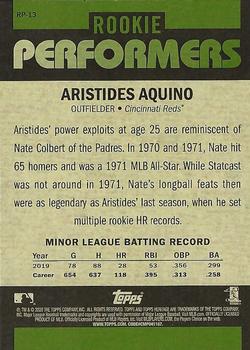 2020 Topps Heritage - Rookie Performers #RP-13 Aristides Aquino Back