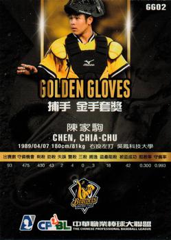 2015 CPBL - Golden Gloves #GG02 Chia-Chu Chen Back