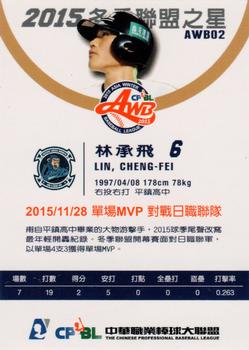 2015 CPBL - AWB Winter Stars #AWB02 Cheng-Fei Lin Back