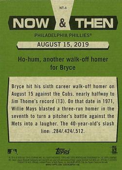 2020 Topps Heritage - Now & Then #NT-4 Bryce Harper Back