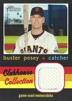 2020 Topps Heritage - Clubhouse Collection Relics (High Number) #CCR-BP Buster Posey Front
