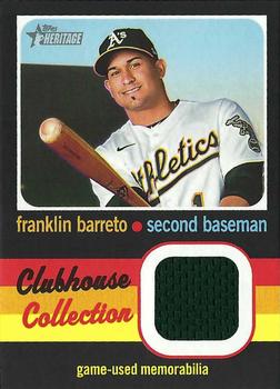 2020 Topps Heritage - Clubhouse Collection Relics (High Number) #CCR-FB Franklin Barreto Front