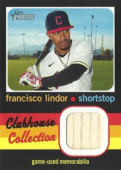 2020 Topps Heritage - Clubhouse Collection Relics (High Number) #CCR-FL Francisco Lindor Front