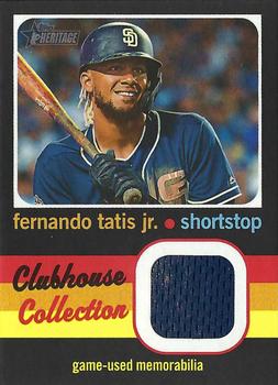 2020 Topps Heritage - Clubhouse Collection Relics (High Number) #CCR-FT Fernando Tatis Jr. Front
