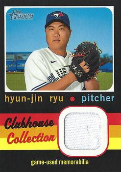 2020 Topps Heritage - Clubhouse Collection Relics (High Number) #CCR-HR Hyun-Jin Ryu Front