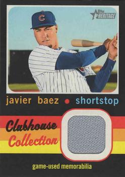 2020 Topps Heritage - Clubhouse Collection Relics (High Number) #CCR-JB Javier Baez Front