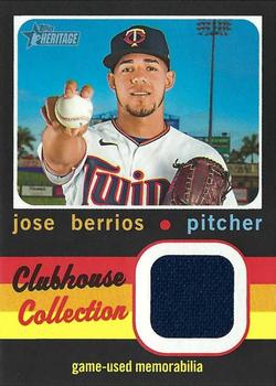 2020 Topps Heritage - Clubhouse Collection Relics (High Number) #CCR-JBE Jose Berrios Front