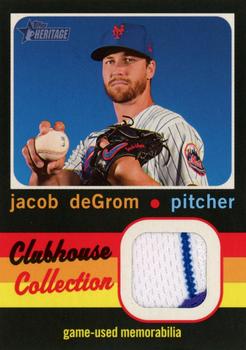 2020 Topps Heritage - Clubhouse Collection Relics (High Number) #CCR-JD Jacob deGrom Front