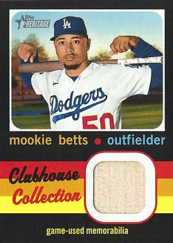2020 Topps Heritage - Clubhouse Collection Relics (High Number) #CCR-MB Mookie Betts Front