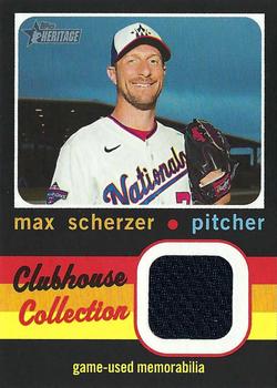 2020 Topps Heritage - Clubhouse Collection Relics (High Number) #CCR-MS Max Scherzer Front