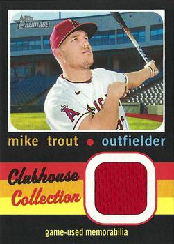 2020 Topps Heritage - Clubhouse Collection Relics (High Number) #CCR-MT Mike Trout Front