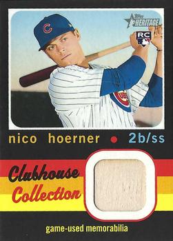 2020 Topps Heritage - Clubhouse Collection Relics (High Number) #CCR-NH Nico Hoerner Front