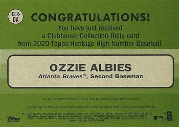 2020 Topps Heritage - Clubhouse Collection Relics (High Number) #CCR-OA Ozzie Albies Back
