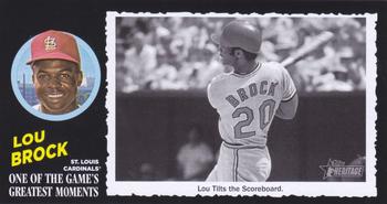 2020 Topps Heritage - 1971 Topps One of the Game's Greatest Moments Box Toppers (High Number) #11 Lou Brock Front
