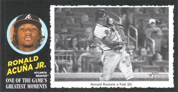 2020 Topps Heritage - 1971 Topps One of the Game's Greatest Moments Box Toppers (High Number) #23 Ronald Acuna Jr. Front