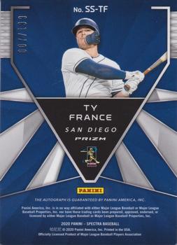 2020 Panini Chronicles - Spectra Signatures #SS-TF Ty France Back