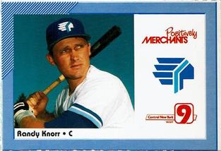 1991 Merchants Bank/WIXT9 Syracuse Chiefs #NNO Randy Knorr Front