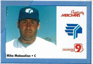 1991 Merchants Bank/WIXT9 Syracuse Chiefs #NNO Mike Maksudian Front