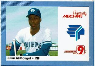 1991 Merchants Bank/WIXT9 Syracuse Chiefs #NNO Julius McDougal Front