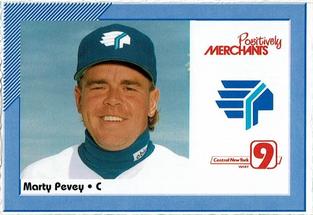 1991 Merchants Bank/WIXT9 Syracuse Chiefs #NNO Marty Pevey Front