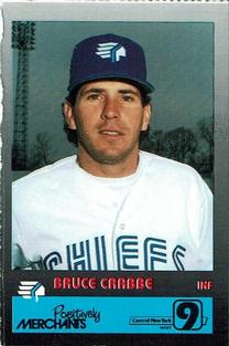 1992 Merchants Bank/WIXT9 Syracuse Chiefs #NNO Bruce Crabbe Front
