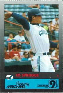 1992 Merchants Bank/WIXT9 Syracuse Chiefs #NNO Ed Sprague Front