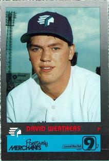 1992 Merchants Bank/WIXT9 Syracuse Chiefs #NNO David Weathers Front