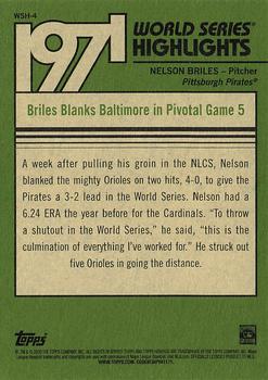 2020 Topps Heritage - 1971 World Series Highlights #WSH-4 Nelson Briles Back