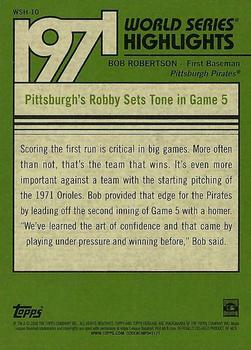 2020 Topps Heritage - 1971 World Series Highlights #WSH-10 Bob Robertson Back