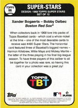 2021 Topps Throwback Thursday #66 Xander Bogaerts / Bobby Dalbec Back