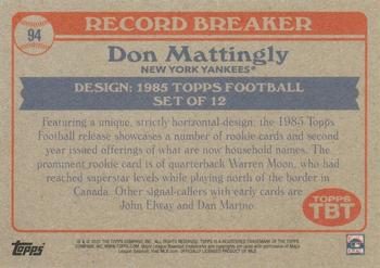 2021 Topps Throwback Thursday #94 Don Mattingly Back