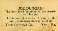1927 York Caramel (E210) (Type 2) #3 Joe Dugan Back