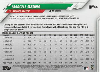 2020 Topps Holiday #HW44 Marcell Ozuna Back