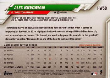 2020 Topps Holiday #HW50 Alex Bregman Back