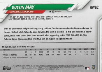 2020 Topps Holiday #HW62 Dustin May Back