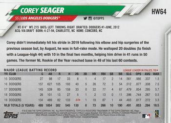 2020 Topps Holiday #HW64 Corey Seager Back