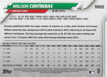 2020 Topps Holiday #HW80 Willson Contreras Back